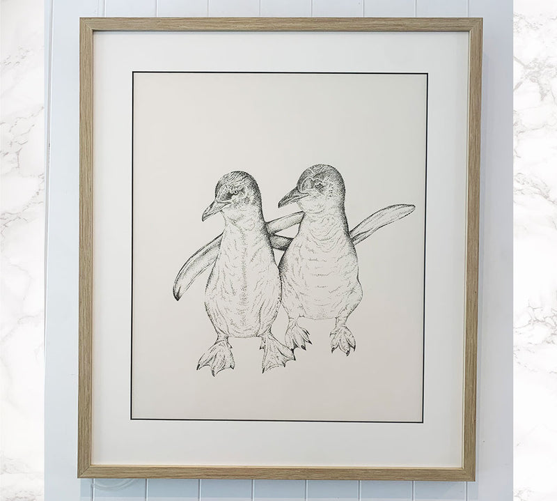 Ocean Love Art Jo Bell little fairy penguin duo original artwork Northern Beaches artist Sydney