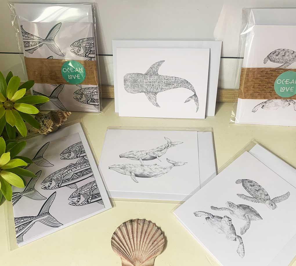 Greeting Card Assorted 3 Pack Ocean Love Art Design