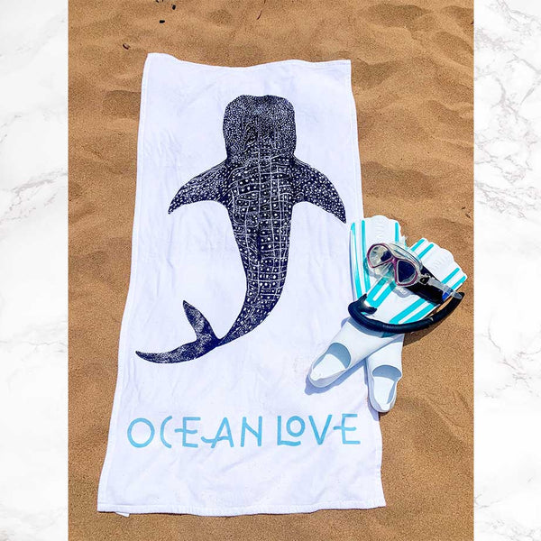 Whale Shark tank Bath Towel by Cope Aesthetic - Pixels