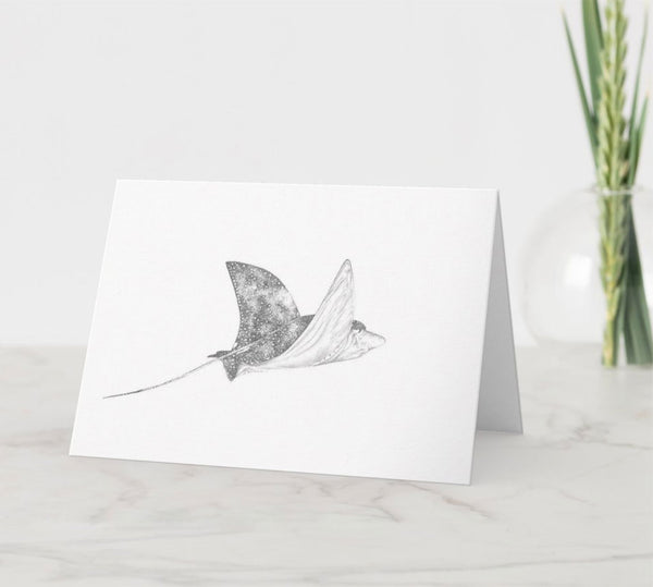 Ocean Love Art Sydney spotted eagle ray greeting cards